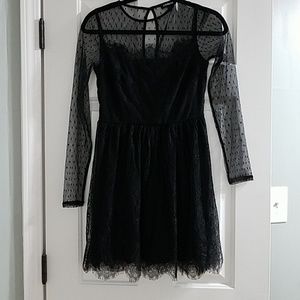 Express Size 2 long Sleeved Black Lace Dress
